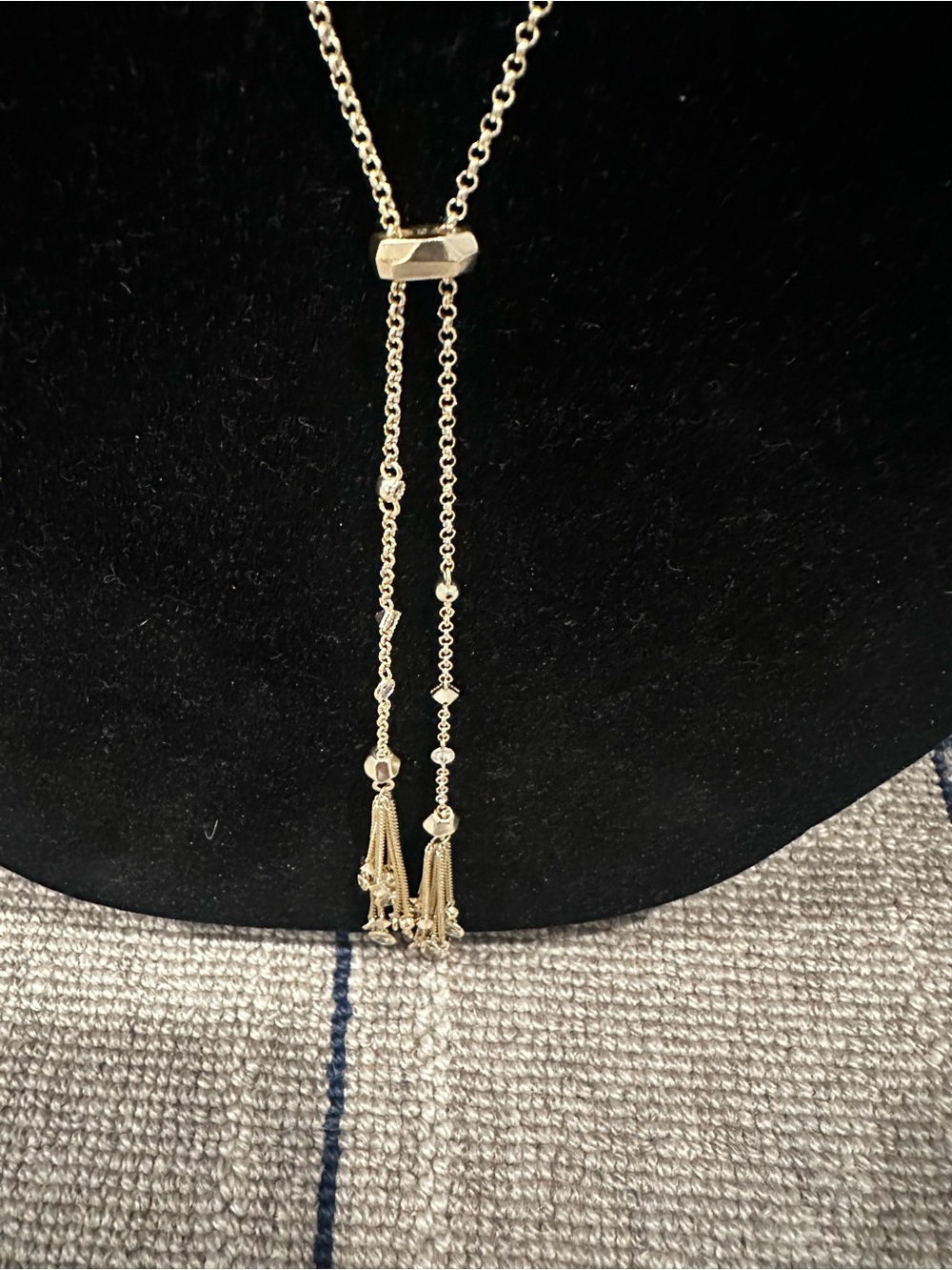 Kendra Scott Gold Double-Tassel Lariat Necklace - Picture 3 of 4